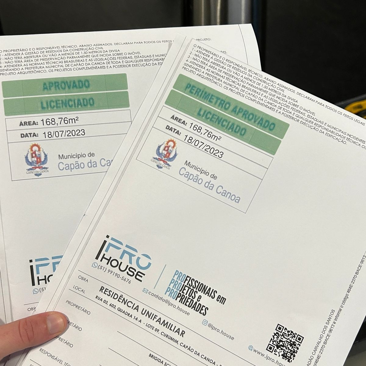 Documentos de licenciamento e regularização imobiliária